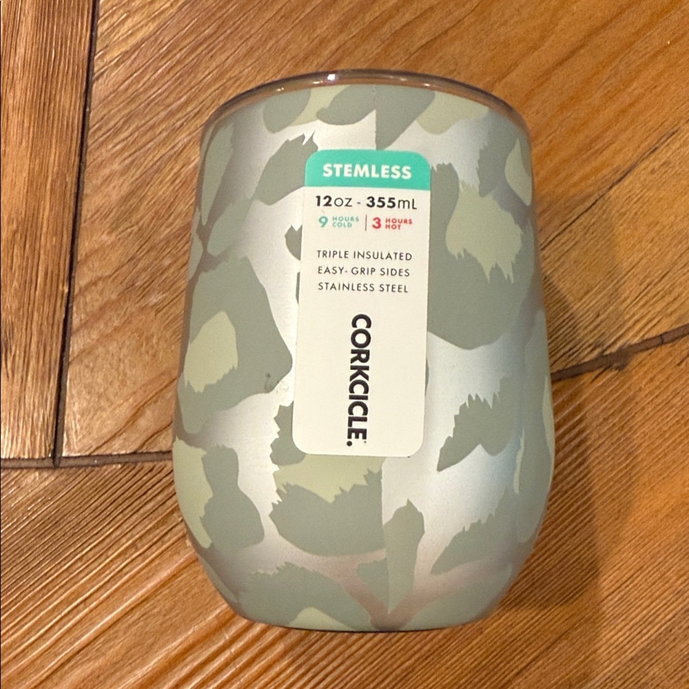 Corkcicle Stemless Wine Tumbler - Sage Camo Matte